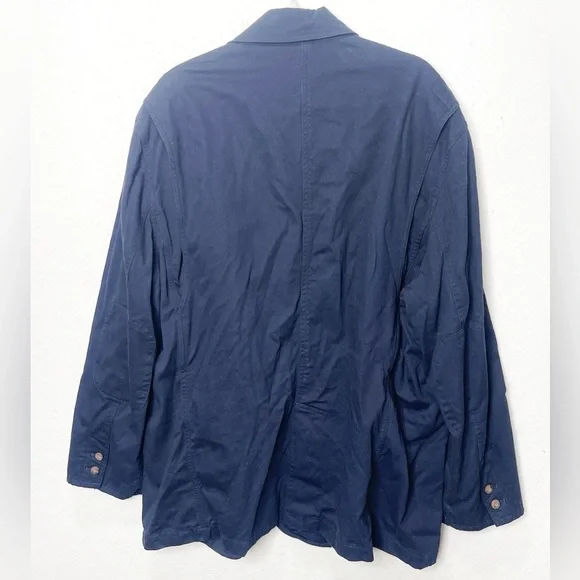 Duluth Trading Presentation Jacket Men’s 2XL Navy Blue Twill Cotton Lined Rugged - Picture 2 of 5